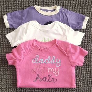 3 set bundle of misc brand onesie